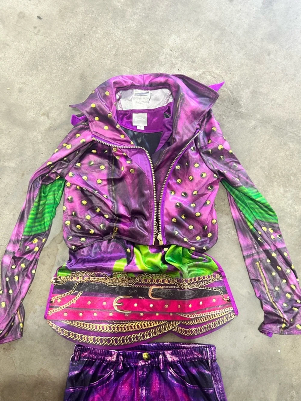 Disney Descendants Mal Purple & Green 3-piece Costume Set | Size Medium 8-10